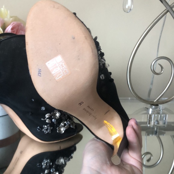 NEW Rupert Sanderson Black Studded Accents Boots - Picture 9 of 16